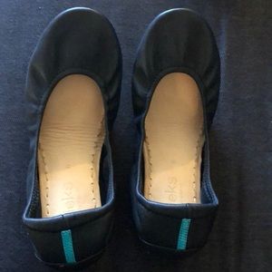 tieks black size 6 worn inside once like new